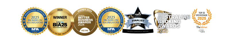 6 award seals for awards won by the Loan Market Franchise