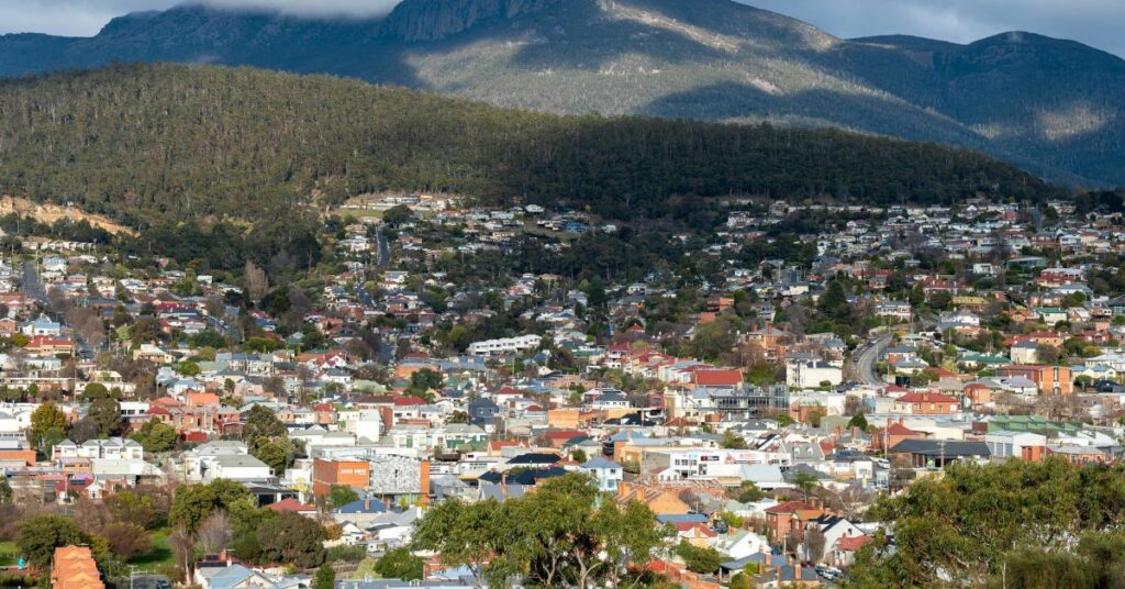 Hobart Suburban aerial view