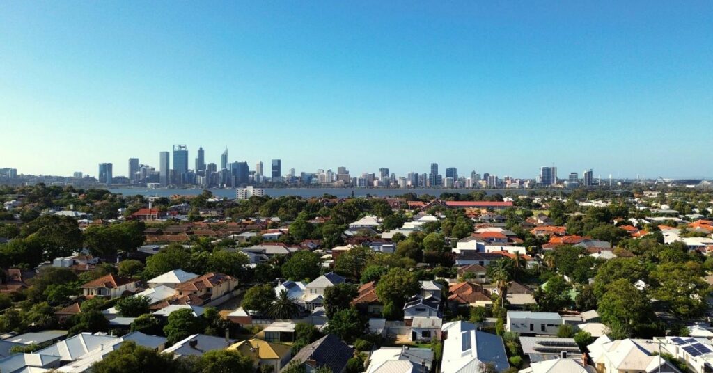 Perth Suburban aerial view