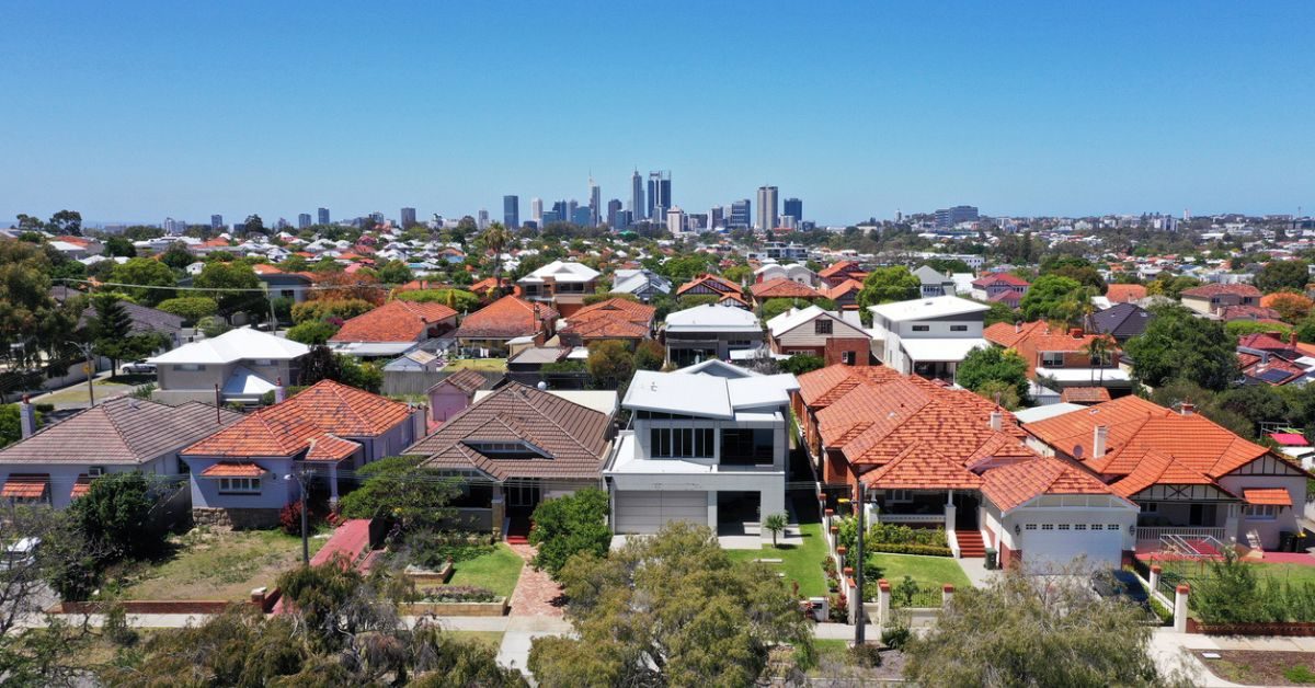 Perth Suburban aerial view