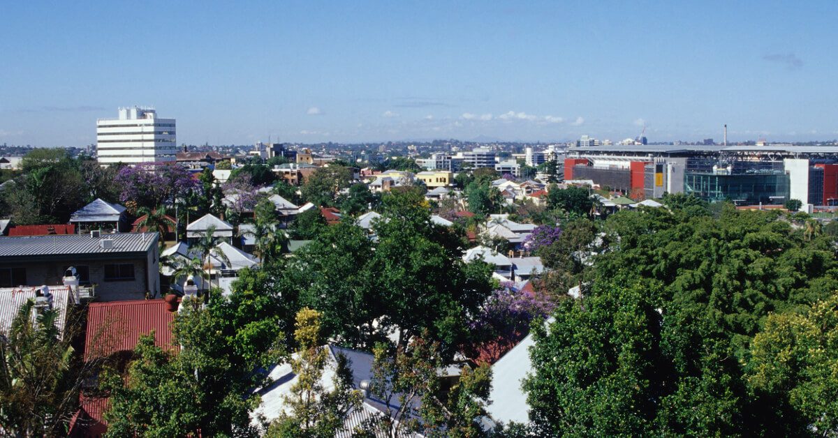 Brisbane suburb drone shot