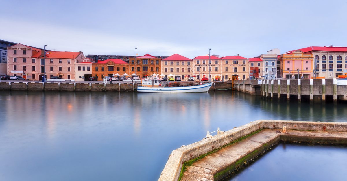 Tas Hobart Boardwalk yacht wharf